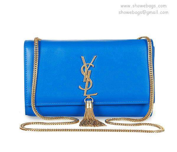 YSL mini monogramme cross-body shoulder bag 326076 blue